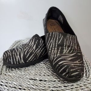 Bobs Black/Silver Sparkle Shoes